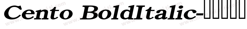 Cento BoldItalic字体转换